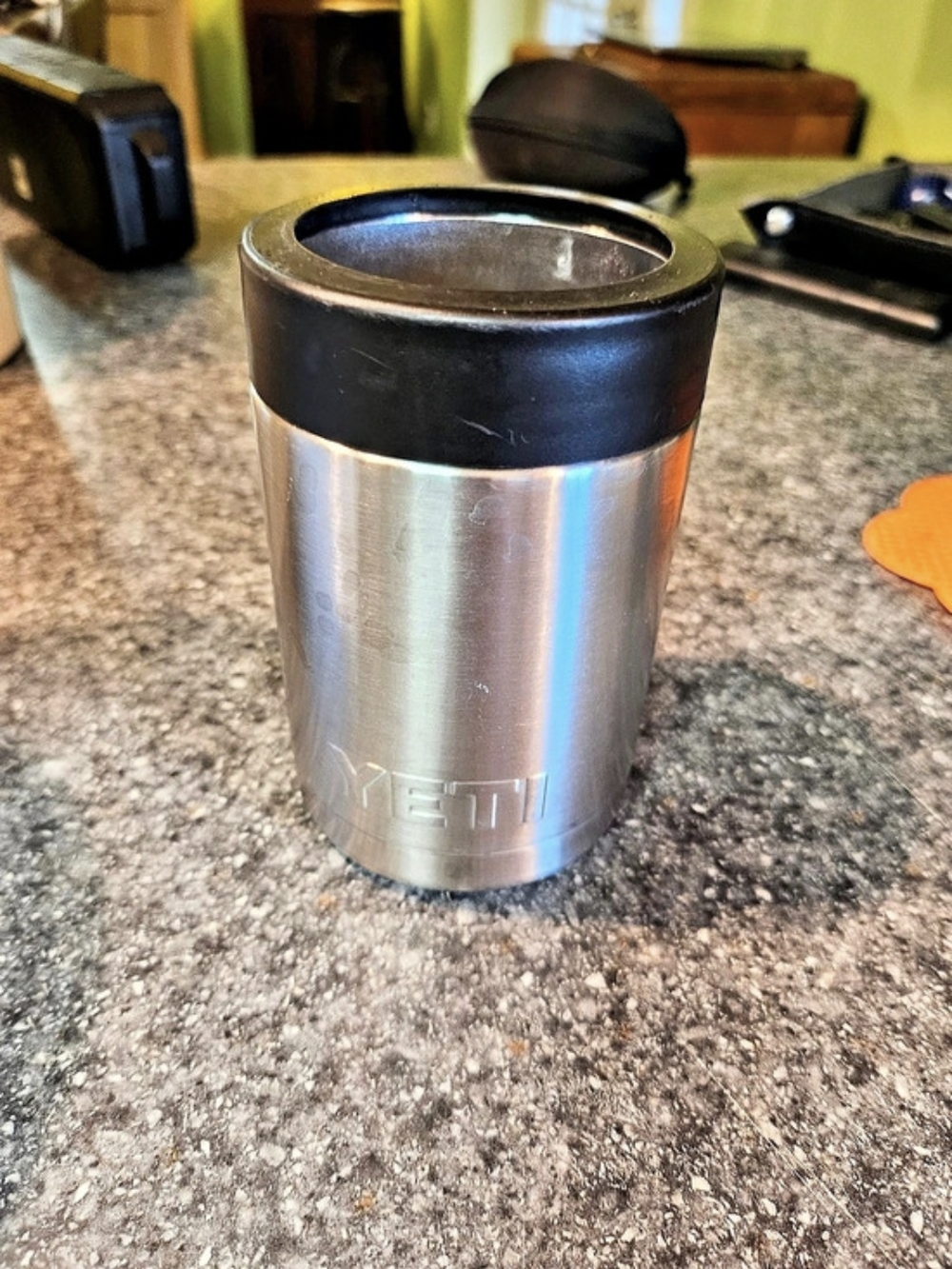 YETI Rambler 12 oz Colster Can Insulator Silver & Black